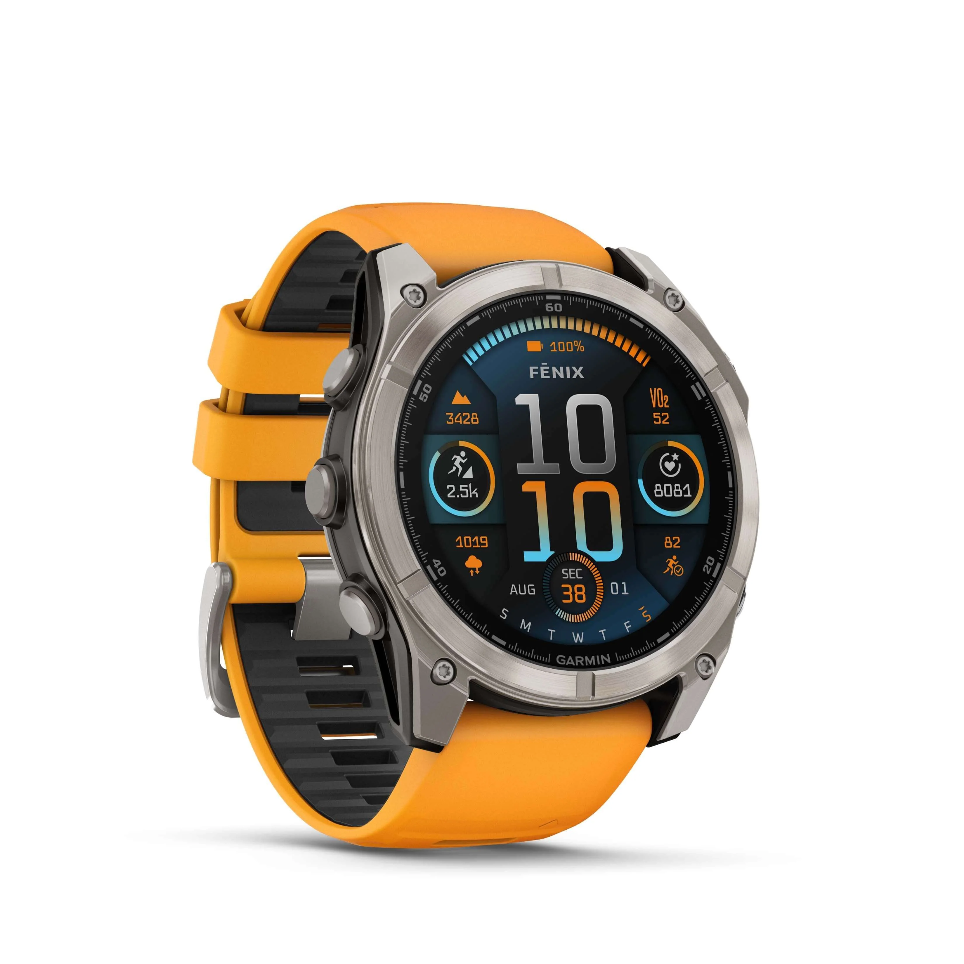 Fenix 8 Amoled 51 Titane Orange | Garmin - Image 2