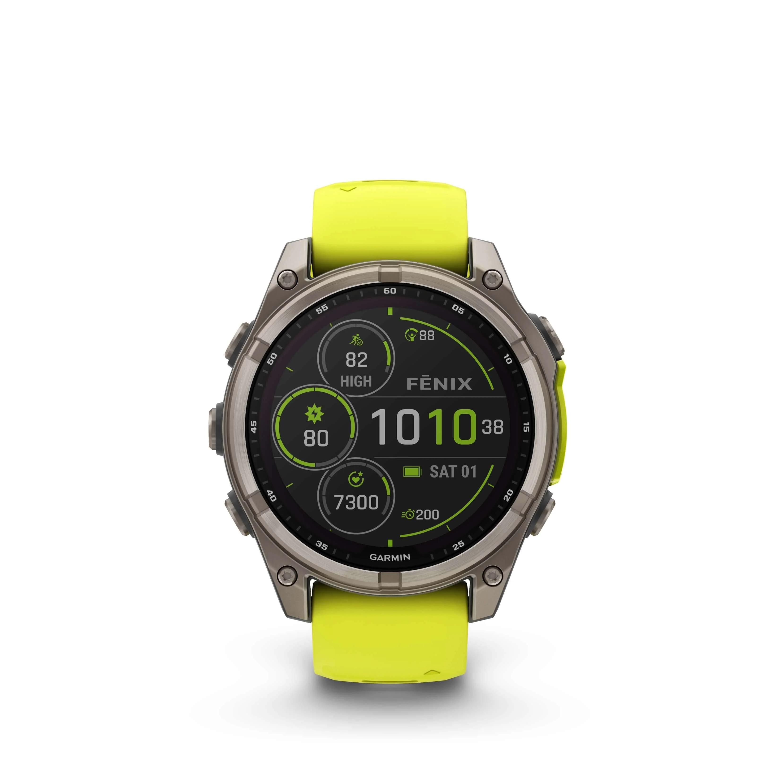 Fenix 8 Solar 47mm Titanium Jaune | Garmin