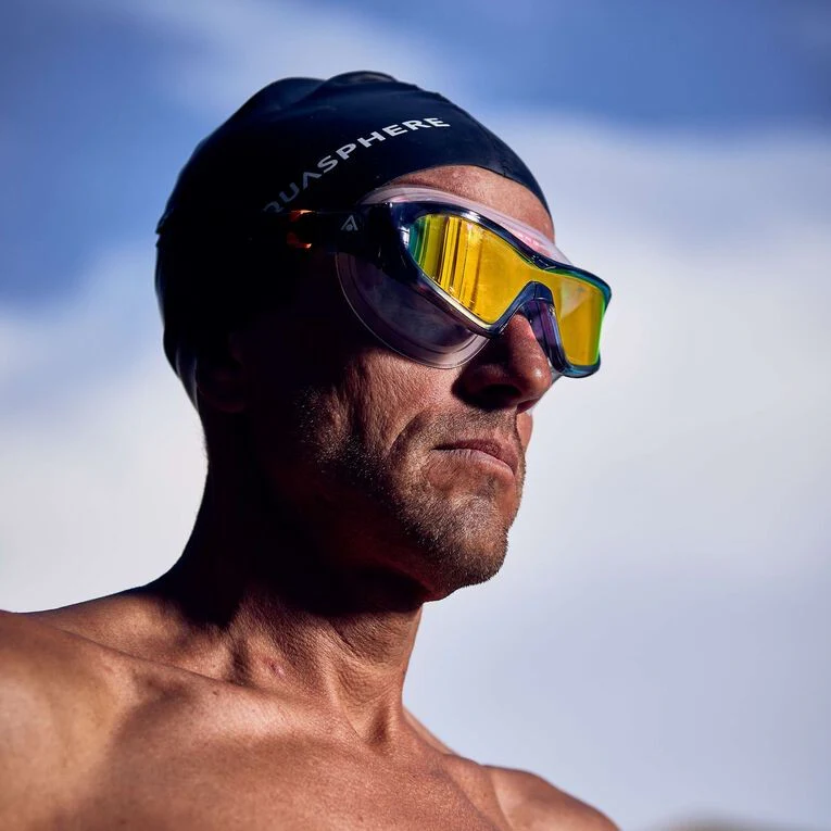 Vista Pro Noir Orange Titanium Miroir | Aquasphere